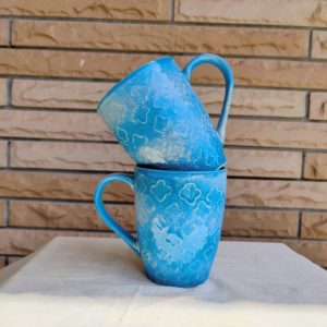 light blue mug set