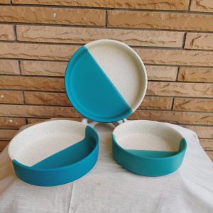White/Blue Serving trays
