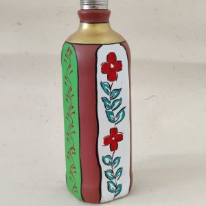 Terracotta Clay Water Bottle - Leaf 1L
